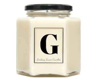 Letter G Alphabet Scented Candle