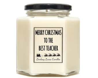 Personalised Christmas Scented Candle Gift For Teacher/TA/Teaching Assistant/Nursery Nurse/Nursery Teacher
