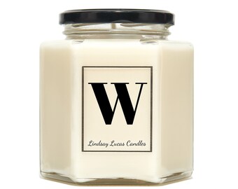 Letter W Alphabet Scented Candle