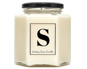 Letter S Candle Alphabet Scented Candle