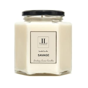 Savage Men's Aftershave Scented Candle, Soy Wax Vegan Candles image 1