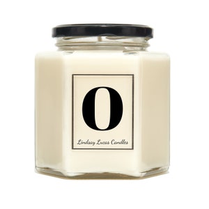 Letter O Alphabet Scented Candle