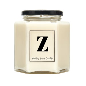 Letter Z Alphabet Scented Candle, Word Candle