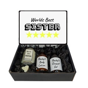 5 Star Sister Gift Box Hamper - Custom/Personalised - Worlds Best Sister