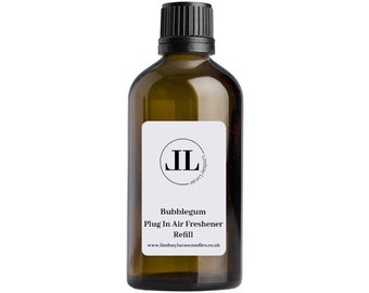 Plug In Refill Oil - Bubblegum Fruity Scent - Plug In Air Freshener Diffuser For Wall 100ml Glass Bottle