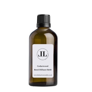 Reed Diffuser Refill Oil In Cedarwood Scent - Fresh Masculine Scented - Glass Bottle