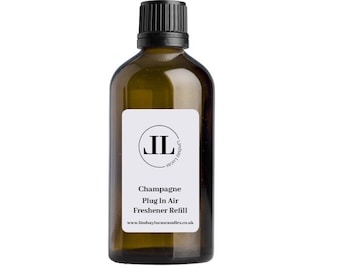 Plug In Refill Oil - Champagne Fresh Scented- Plug In Air Freshener Diffuser for Wall 100ml glass bottle