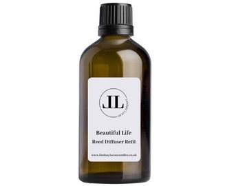 Reed Diffuser Refill Oil In Beautiful Life Scent - Perfume - Glass Bottle