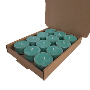 Peppermint Scented Tea Light Candles, Made With Soy Wax 12 Per Box