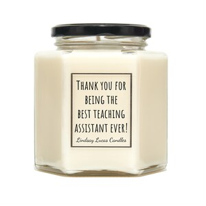 Teaching Assistant Scented Candle Gift, Thank you TA Gift image 4