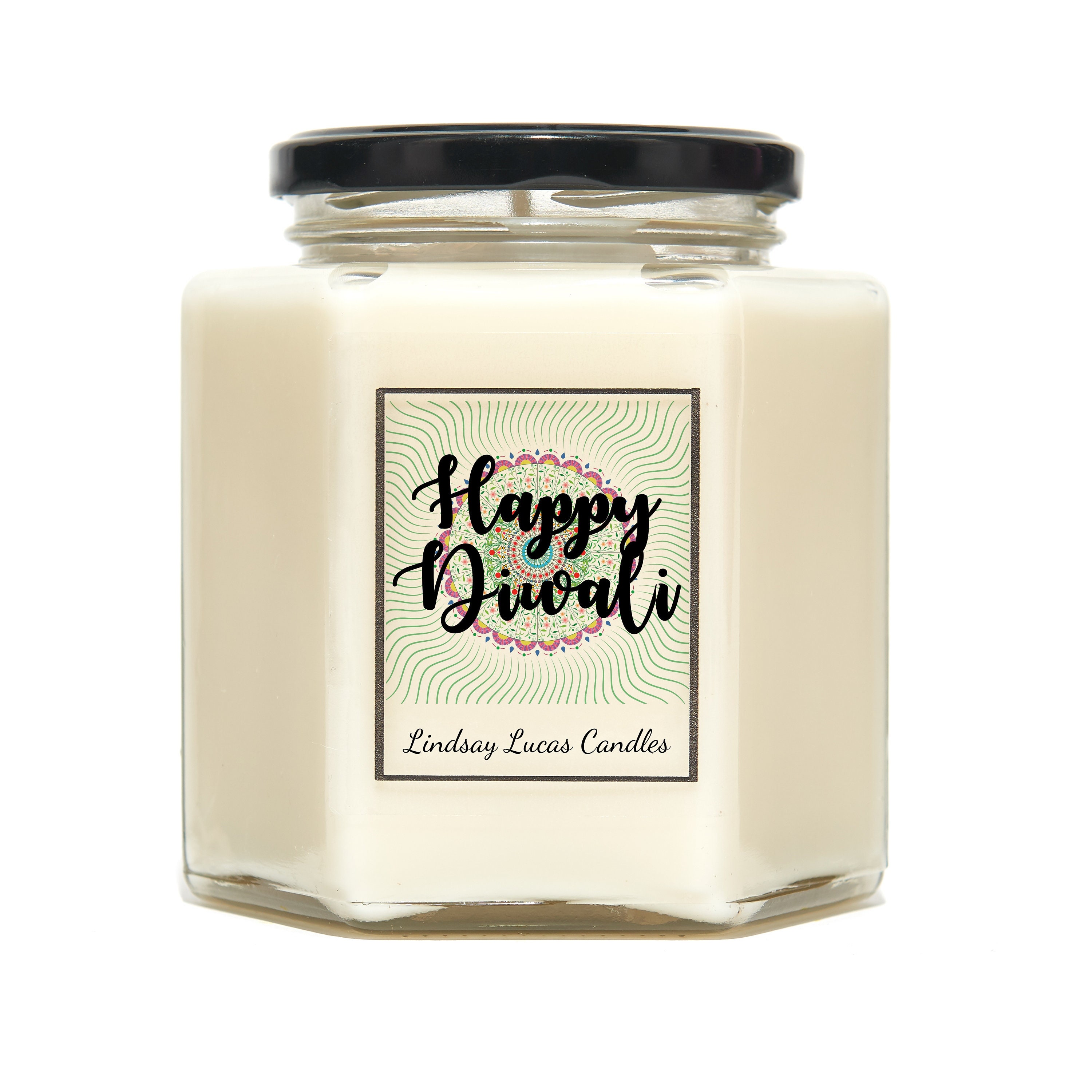 Happy Diwali Scented Candle Gift Greetings Indian Festival Well
