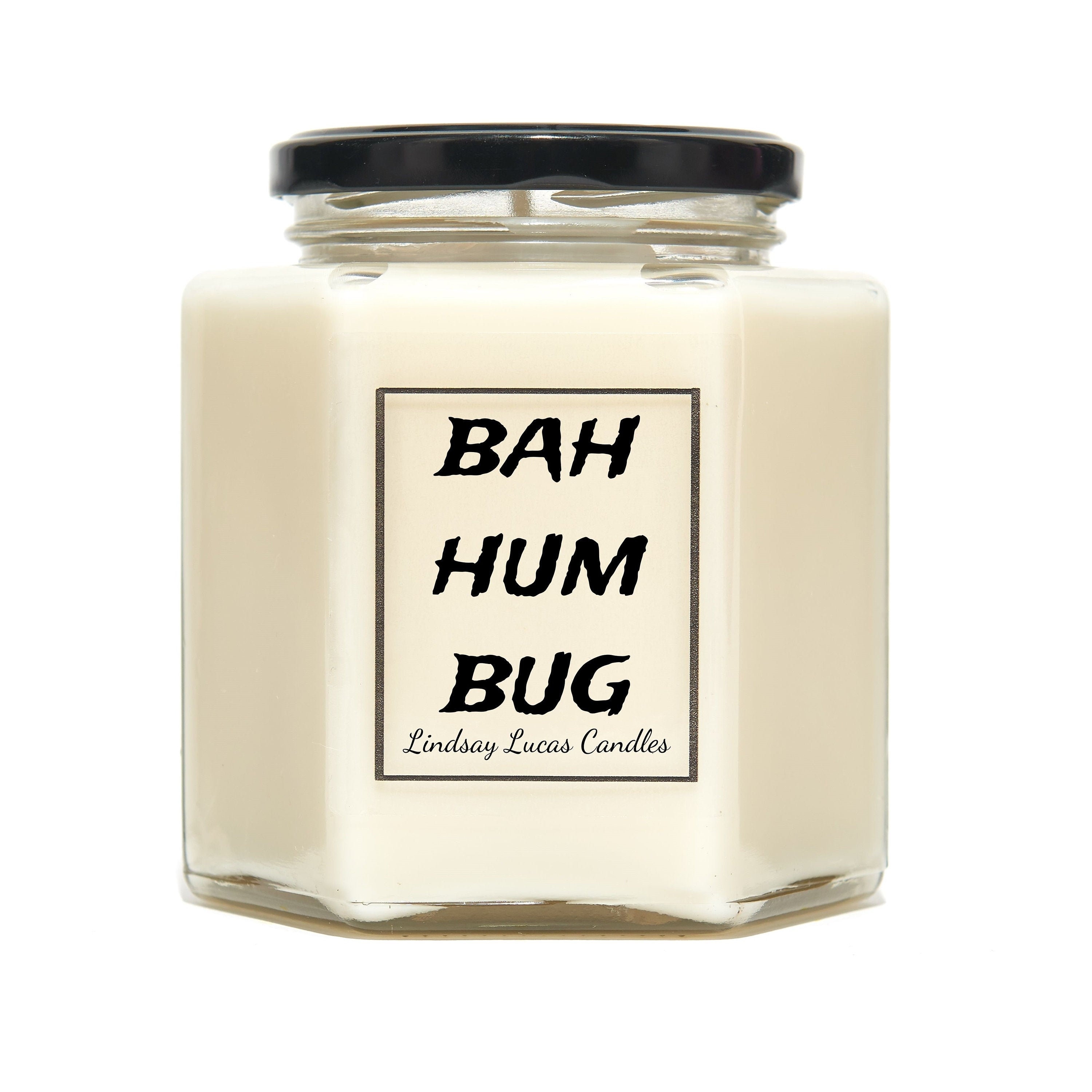 Bah Humbug Funny Christmas Strong Vegan Scented Candle Gift