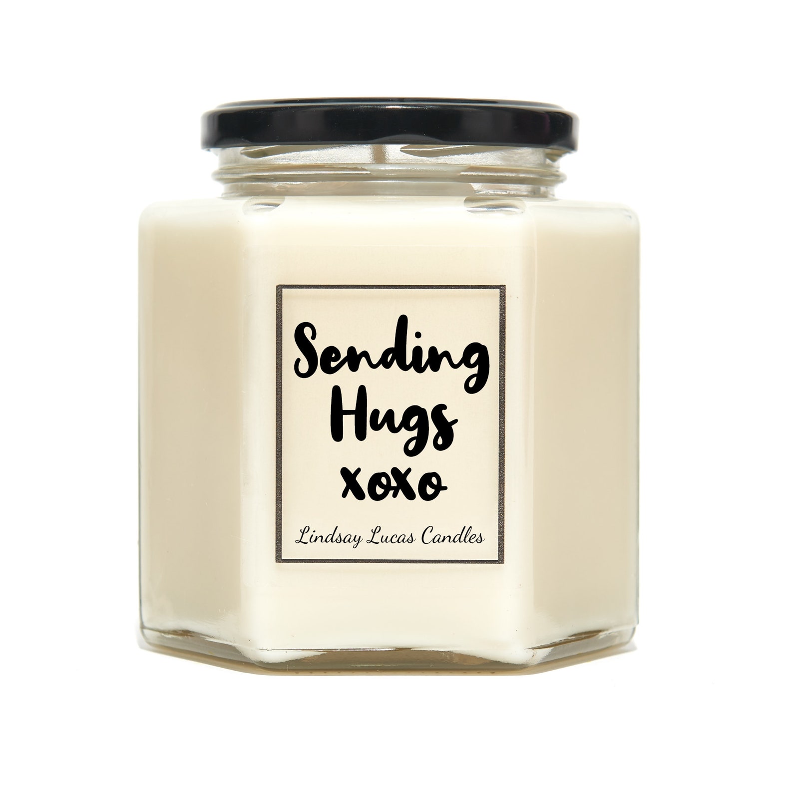 Sending Hugs Scented Candle Gift for Etsy UK