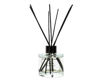 Pepermunt REED DIFFUSER Fles met stokjes, rietolieverspreider, etherische muntgeur, natuurlijke huisgeur