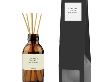 Extra Large Reed Diffuser Bottle With Sticks - Strawberry Scent - 200Ml - 500Ml