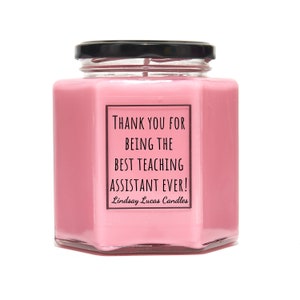 Teaching Assistant Scented Candle Gift, Thank you TA Gift image 3