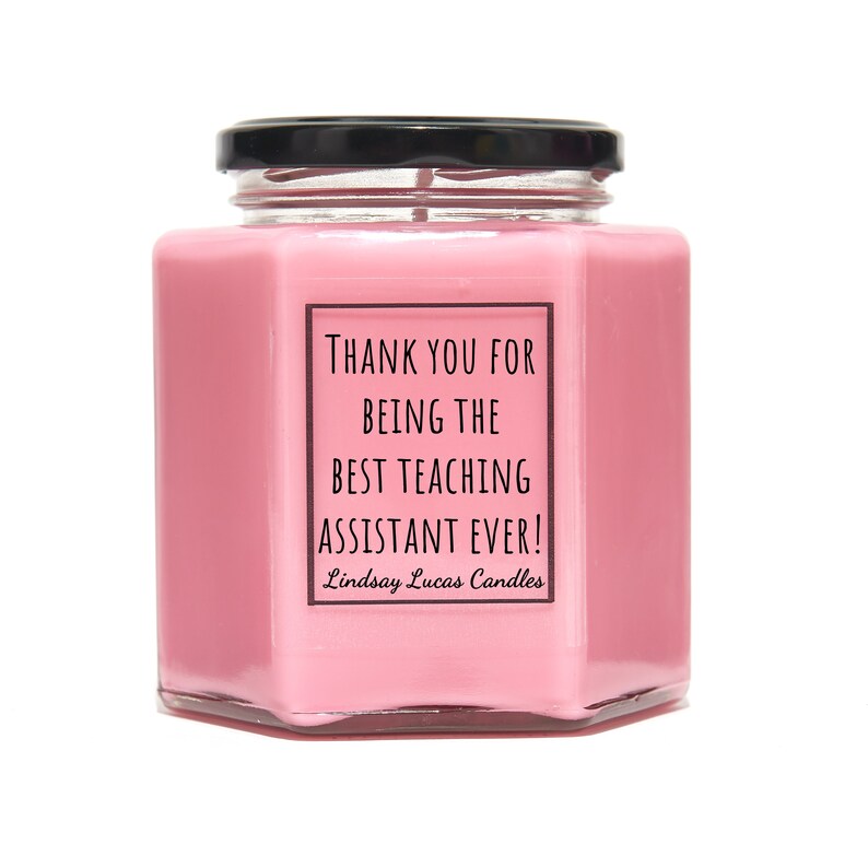 Teaching Assistant Scented Candle Gift, Thank you TA Gift image 3