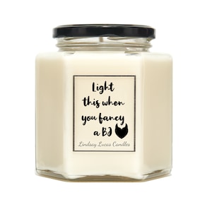 Funny Valentines Gift For Boyfriend &quot;Light This When You Fancy A BJ&quot; BJ Candle