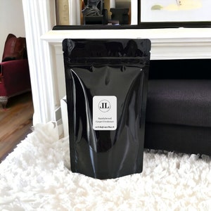 sandalwood strong scented carpet freshener powder eco friendly cleaning Long Lasting Vegan and cruelty free Natural 500g black foil zip lock bag stay Sustainable natural cleaning