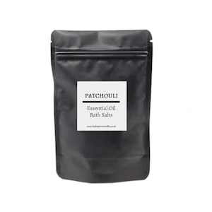 Patchouli Essential Oil Bath Salts, Relaxing Bath Salts, Dead Sea Salts, Destress Gift, Herbal Bath Salts