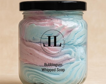 Bath and Shower Moisturising Fluffy Whipped Soap 24 Scents to choose from - 200g Mousse Bath Butter Reusable Glass Bottle