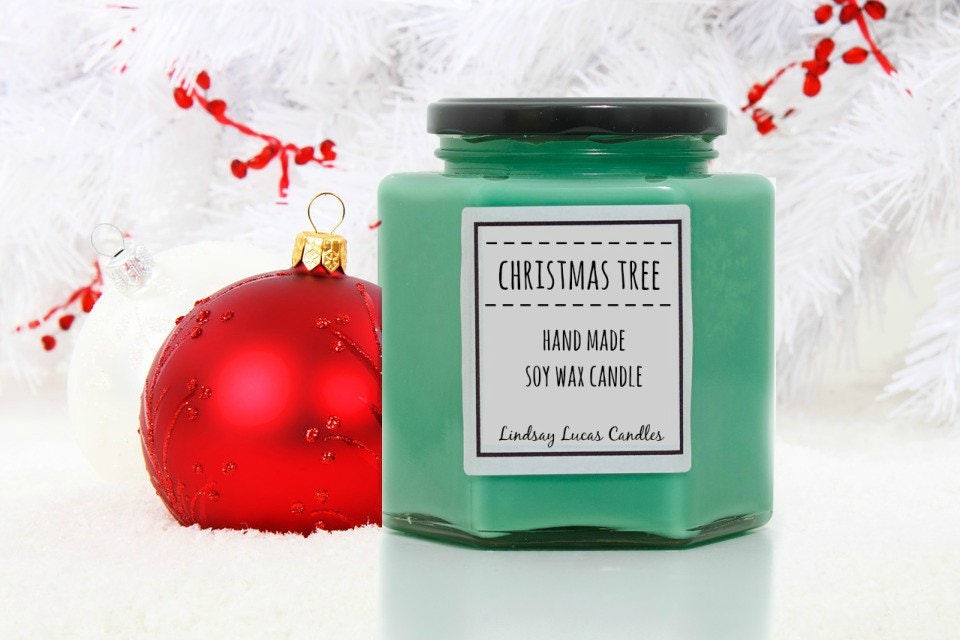 Christmas Tree Scented Candle Winter Scent Strong Scented Etsy
