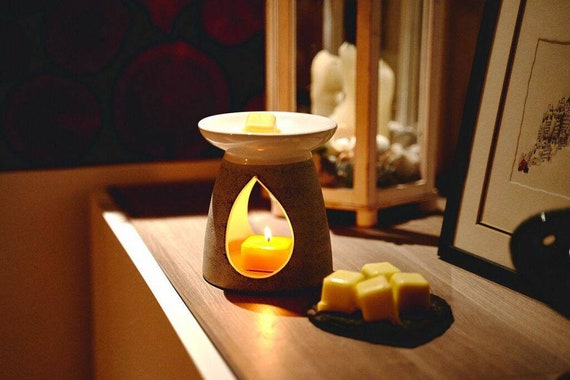 Caramel-Colored Square Glass Wax Jar/Wax Cup/Diffuser/Glass Candle