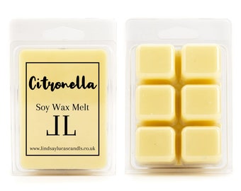 Citronella Essential Oil Wax Melts, Citronella Wax Tarts, Natural Wax Melts, Insect Repellent, Citronella Scent, Soy Wax Melts