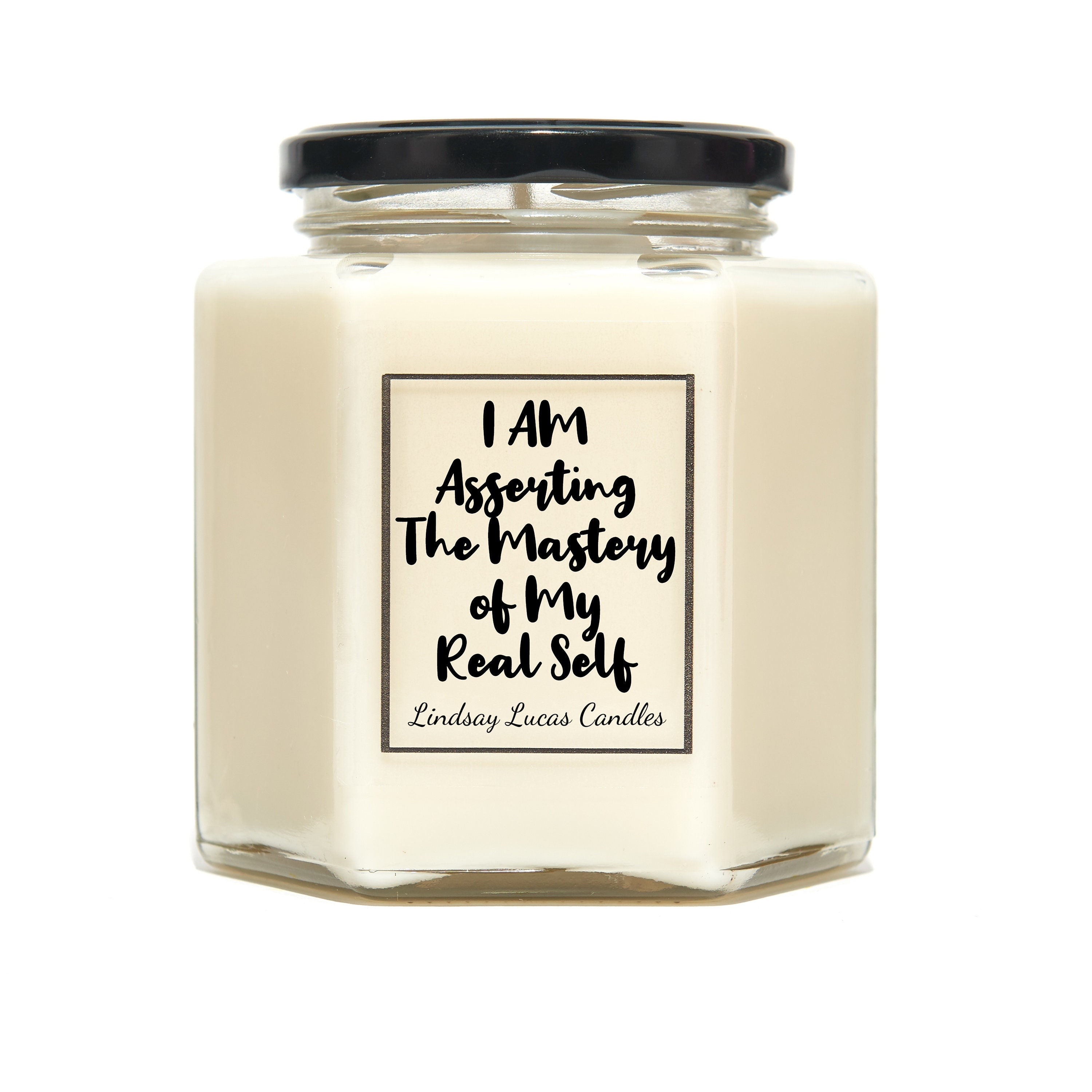 I Am Asserting The Mastery Of My Real Self Scented Candle Etsy