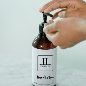 Scented Shower Hand Cream Lotion - Brown Glass bottle 200ml