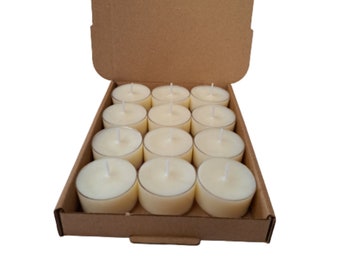 Coconut Scented Tea Light Candles Made With Soy Wax 12 Per Box