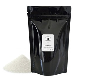 Fresh Linen Scented Carpet Freshener Powder/Dust Strong Scented Long Lasting Sustainable Home Fragrance 70g - 500g Vegan and Cruelty Free