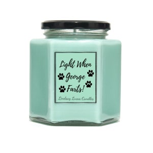 Personalised Dog Fart Candle, Funny Scented Soy Wax Candle Dog Lover Gift Custom Add Your Own Name/Text image 5