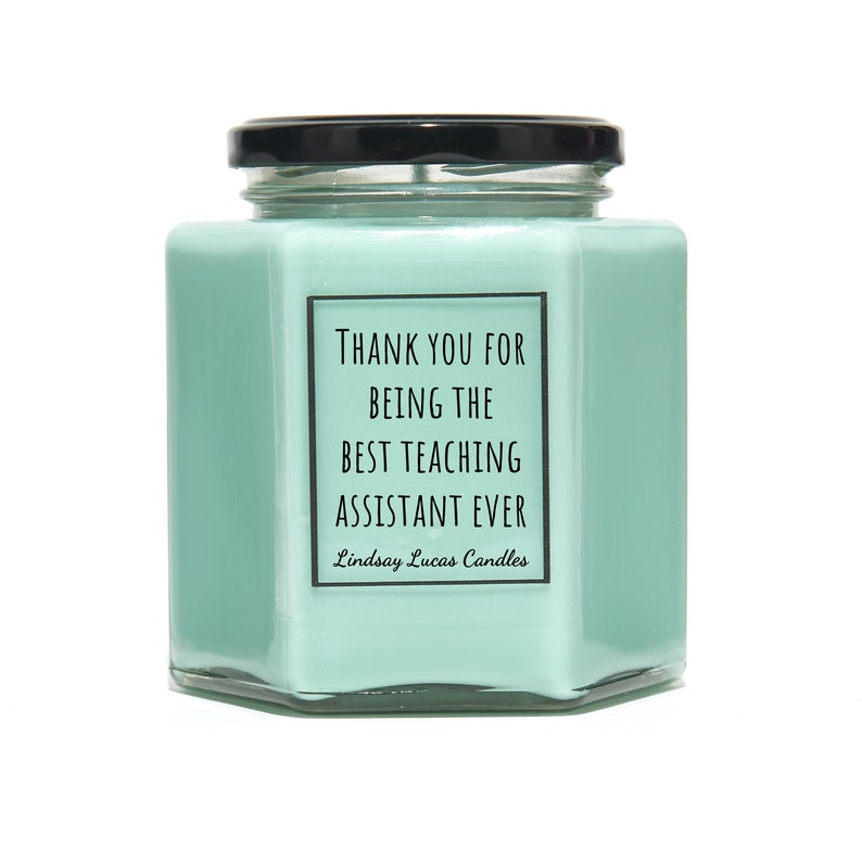 Teaching Assistant Scented Candle Gift, Thank you TA Gift image 1