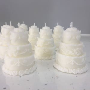 Velas de recuerdo de boda, Vela de pastel de boda, Vela de boda, Favores de boda, Favores de vela, Envuelto para regalo, Muchos colores disponibles.