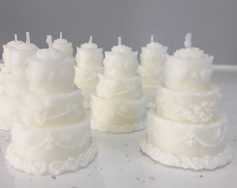 Wedding Favour Candles, Wedding Cake Candle, Wedding Candle, Wedding Favours, Candle Favours, Gift Wrapped, Lots of Colours Available.
