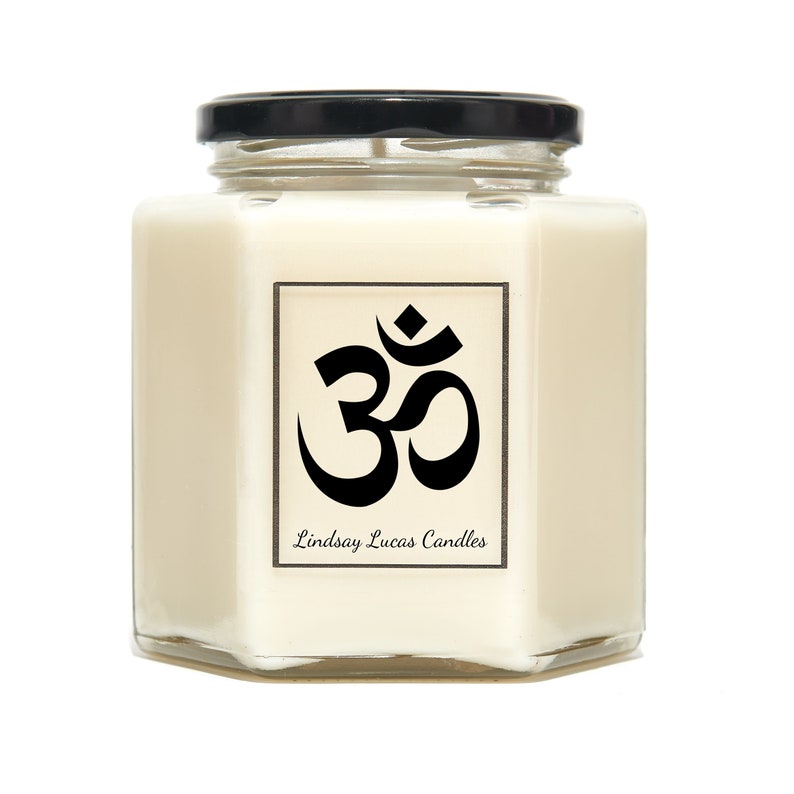 OM SYMBOL Yoga Scented Candle Gift Relaxation Meditation Etsy