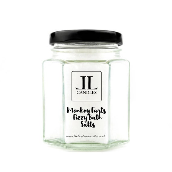 Banana Fizzy Bath Salts, Bath Bomb Salts, Fizzing Bath Salts, Epsom Salts, Therapeutic Salts, Banana Scent, Monkey Farts