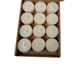 Tea Light Candles In Cherry Scent Hand Poured With Soy Wax 12 Per Box