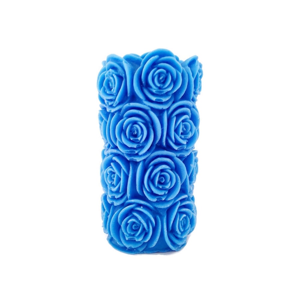 Large Pillar Candle Blue Pillar Candle Unscented Candle Etsy UK