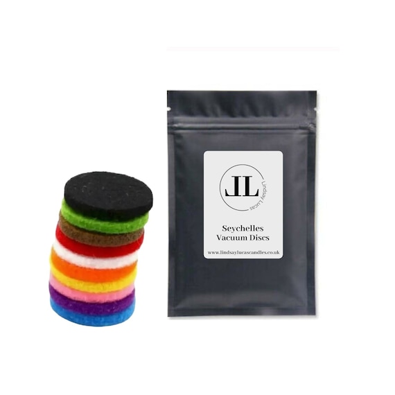Scented Hoover Vacuum Discs In Seychelles Scent 5 Per Pack 30mm Strong Scented Long Lasting Vegan and Cruelty Free Luxury
