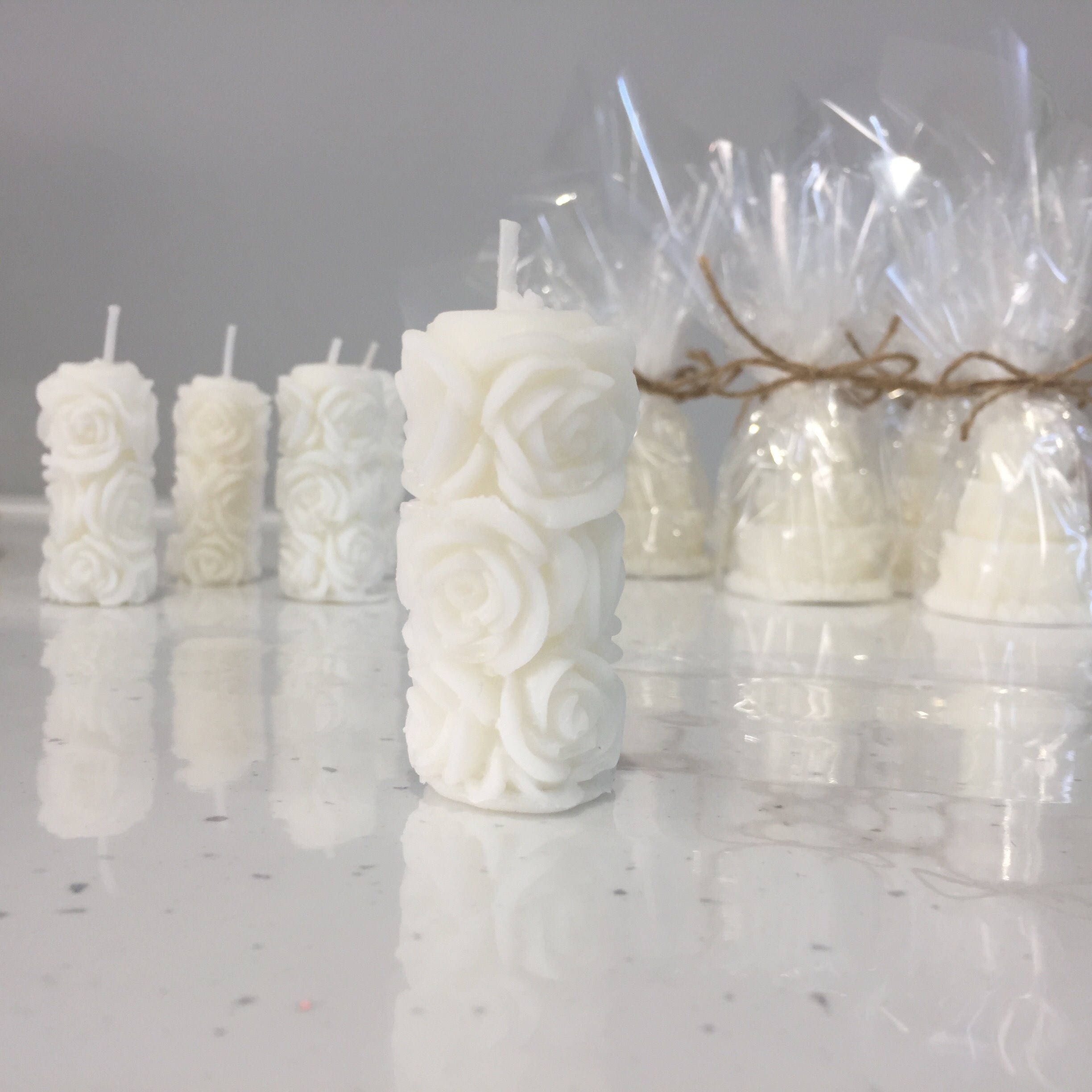 Wedding Favours Candle Favours Rose Candle Mini Candles Etsy UK
