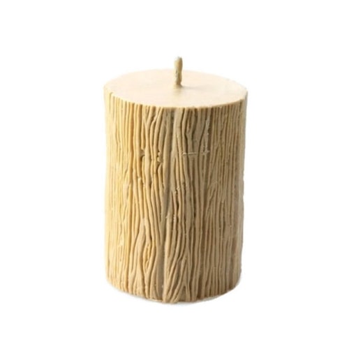 Pillar Candle Log Candle Tree Candle Wood Candle Soy Etsy