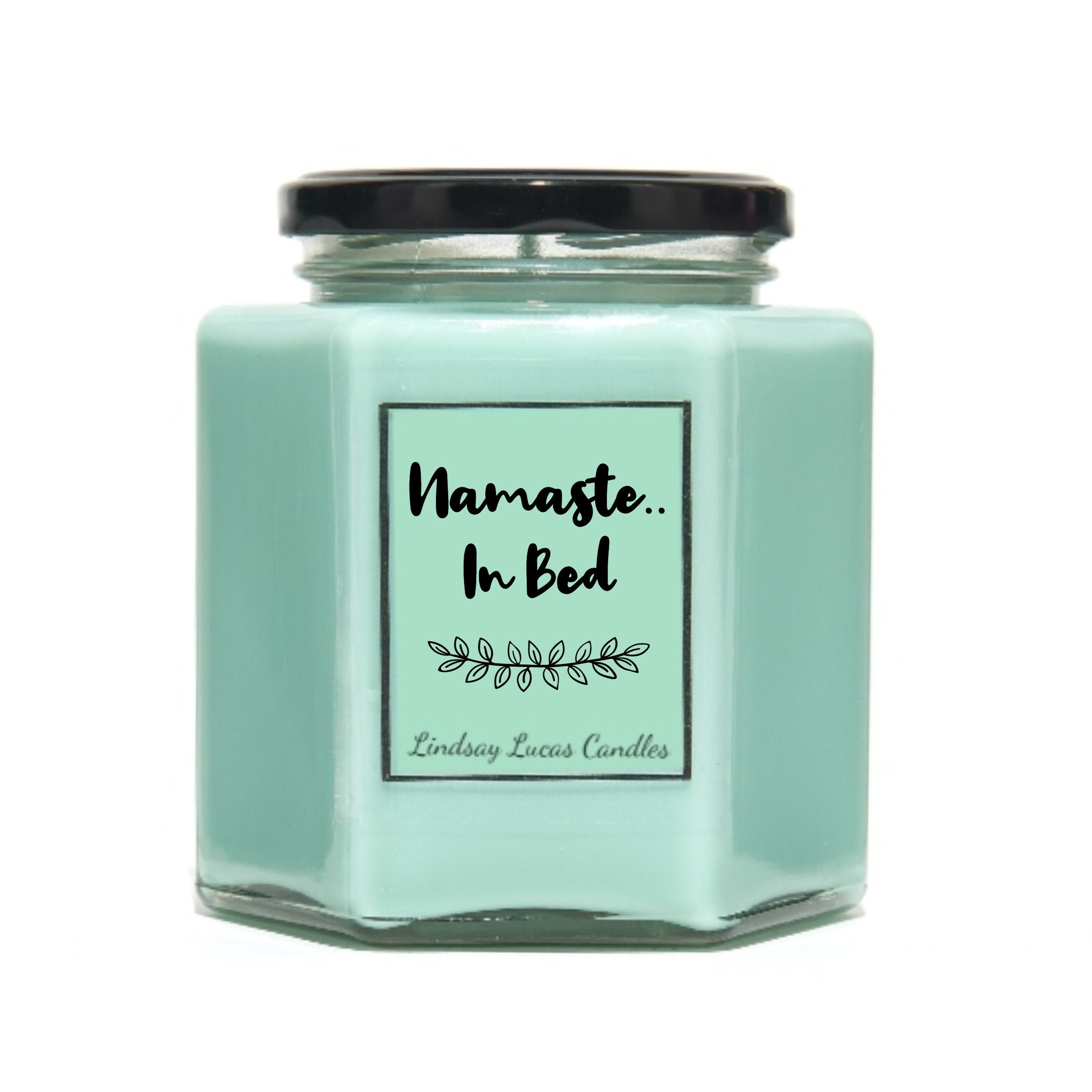 Namaste In Bed Funny Scented Candle Gift 