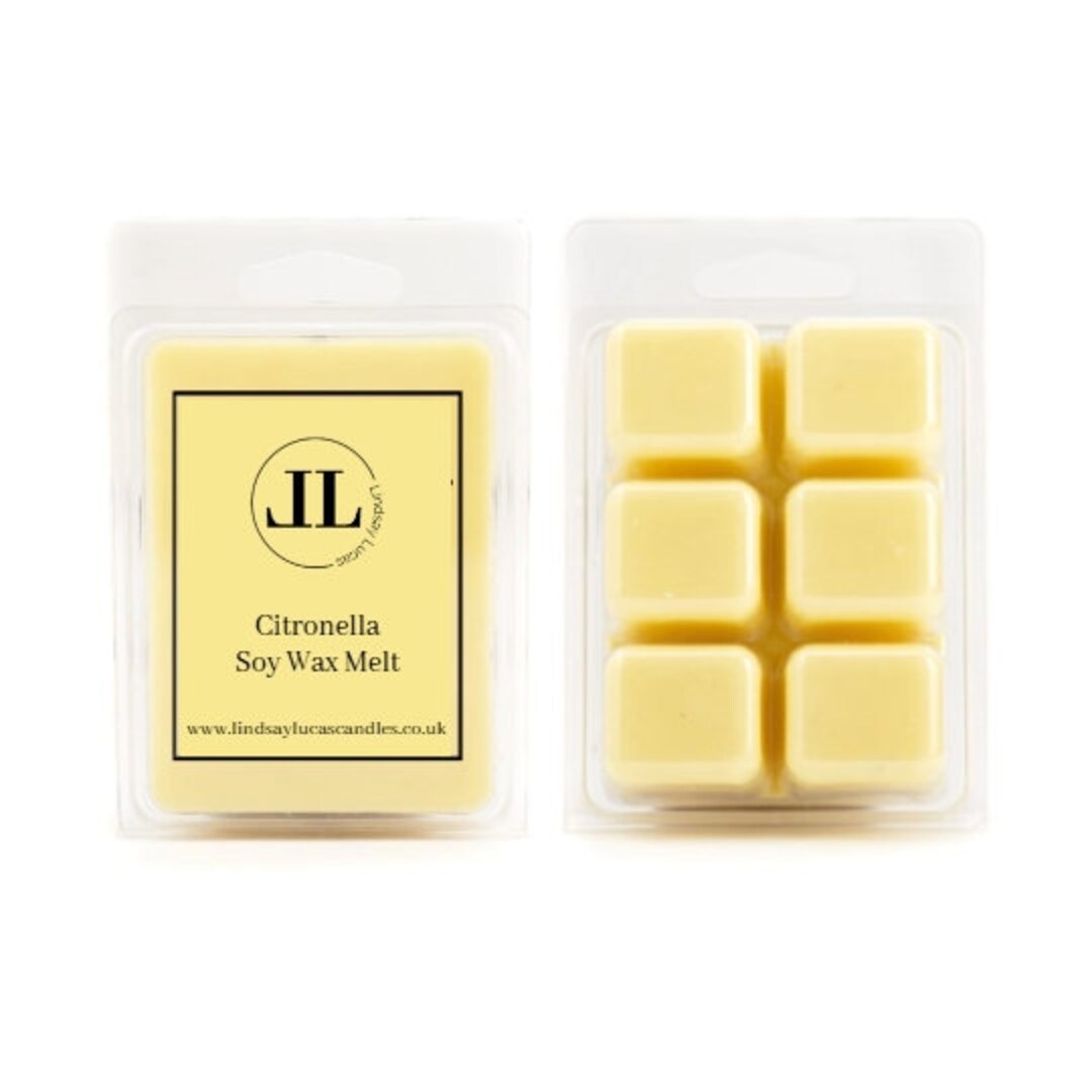 Citronella Essential Oil Soy Wax Melt Snap Bars, Long Lasting Strong