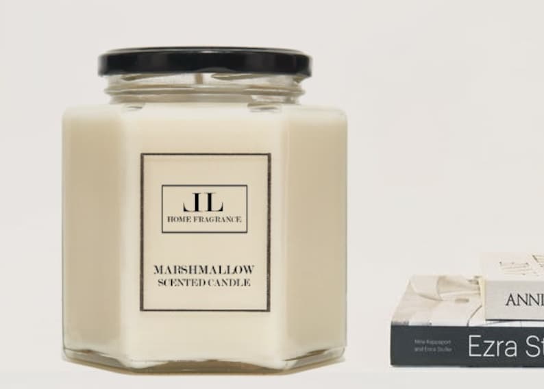 Marshmallow Scented Candles, Soy Wax Vegan Candle, Sweet type image 2