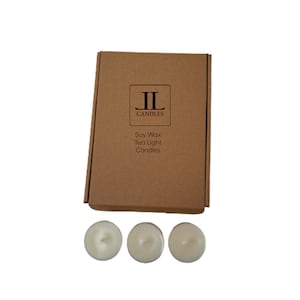 white soy wax scented round tea light candles