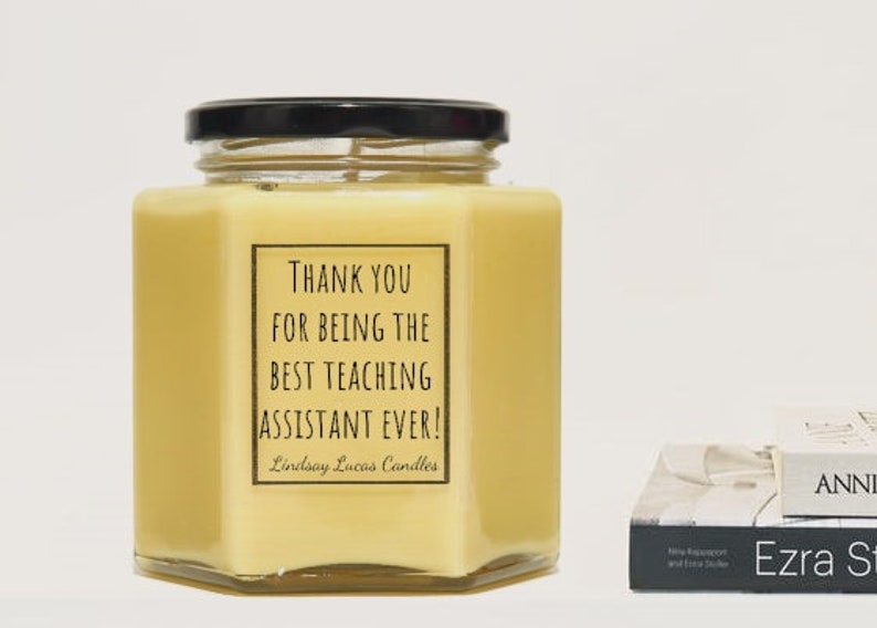 Teaching Assistant Scented Candle Gift, Thank you TA Gift image 5