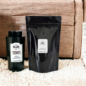 sandalwood strong scented carpet freshener powder eco friendly cleaning Long Lasting Vegan and cruelty free Natural 500g black foil zip lock bag stay Sustainable natural cleaning