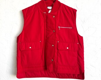 Vintage 80s Cheryl Tiegs Red Puffer Vest - Large, Outdoor Layering